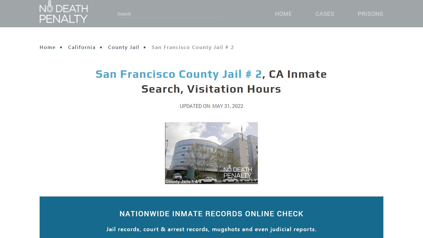 San Francisco County Jail # 2, CA Inmate Search ...